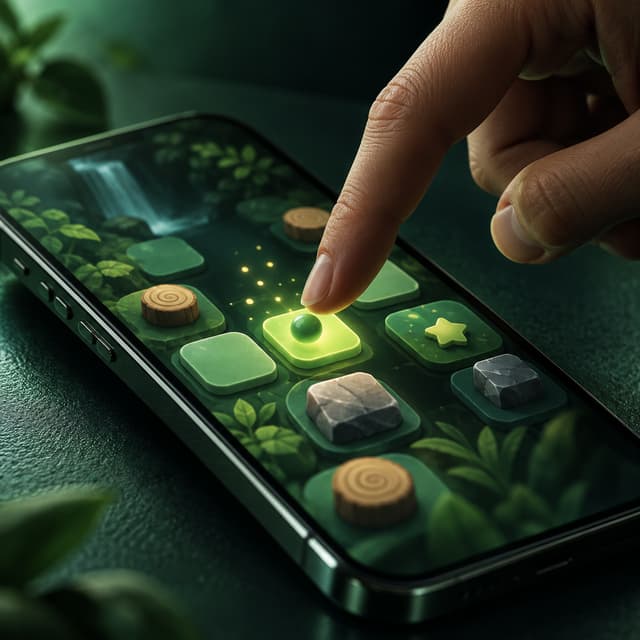 Hand interacting with a mobile playable experience